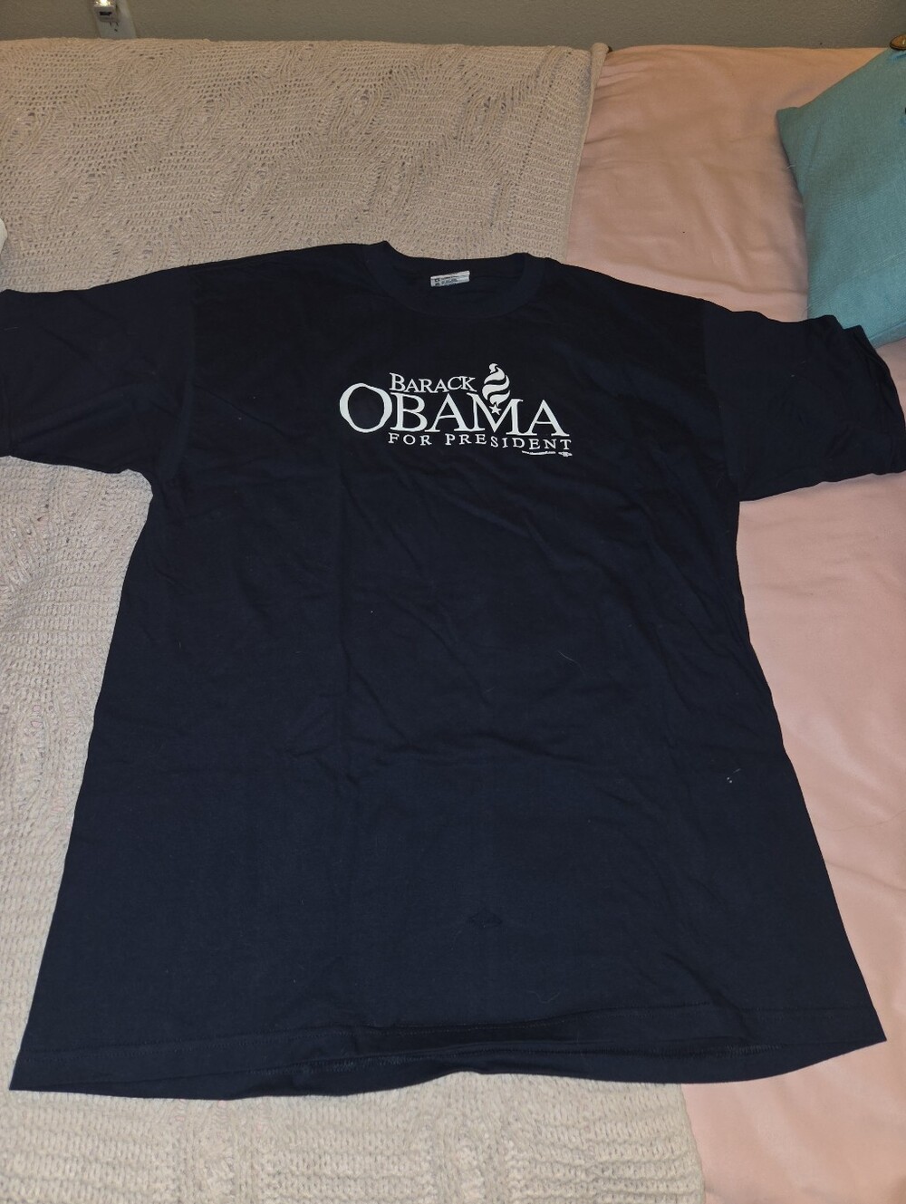 Barack Obama Graphic T-Shirt - Navy Blue